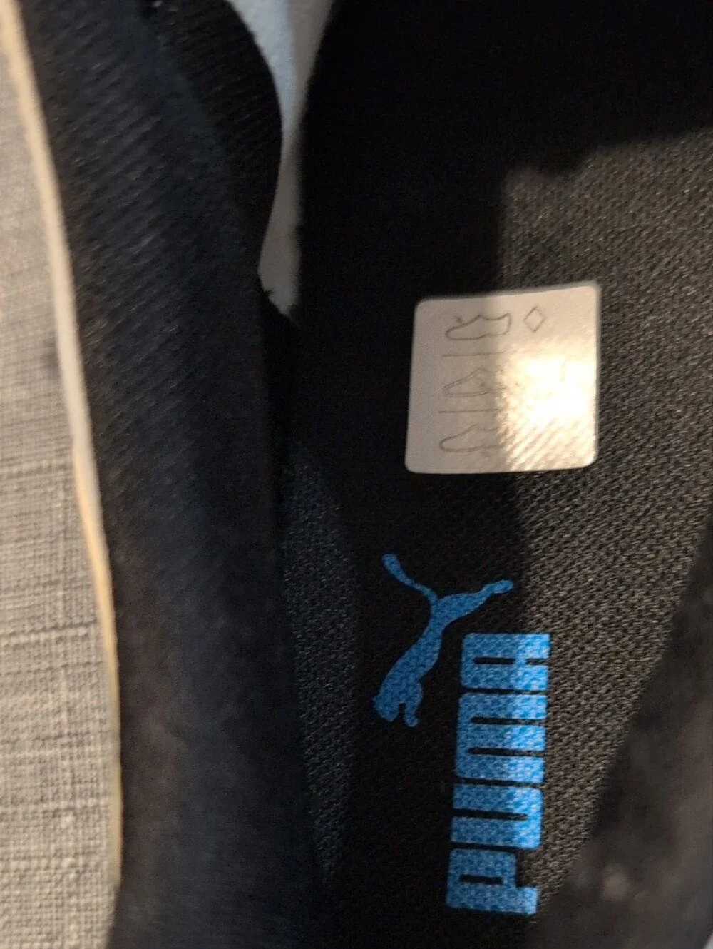 Puma Men’s White, Black and Blue Athletic Sneakers
